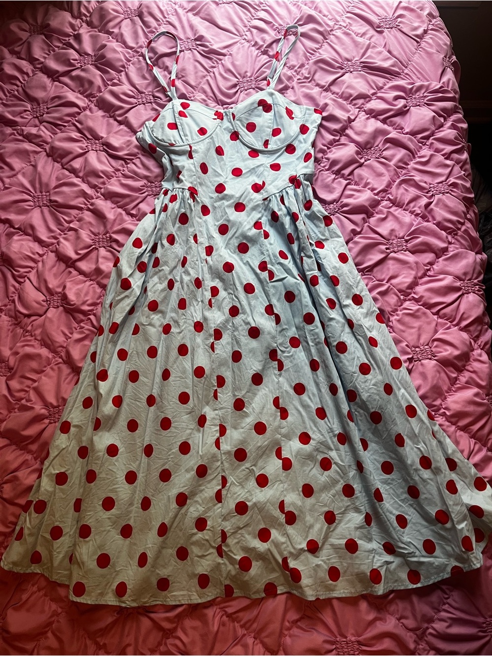 NWOT!! Thirty Thirty LA Polka Dot Maxi Dress — Size Large!!